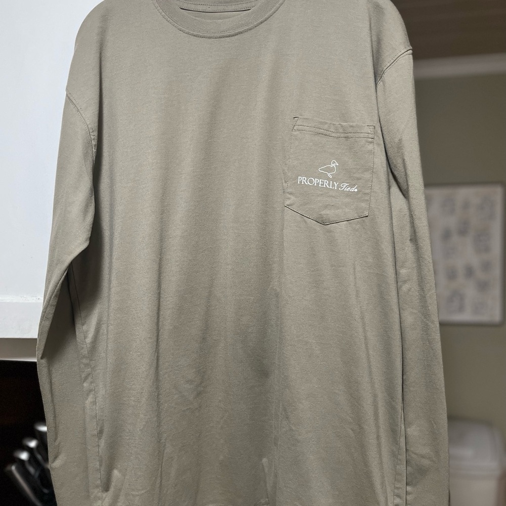 Properly Tied Men's Sage Long Sleeve Tee